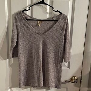 Tan/brown V-Neck Women's Top